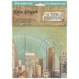Stamperia A New Beginning A6 Rice Paper Backgrounds 8pcs (DFSAK6052)