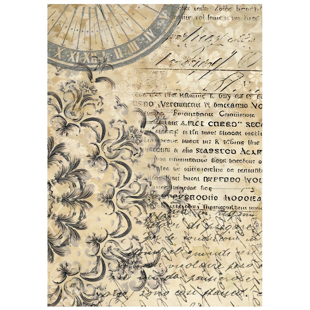 Stamperia Gardens of Time A6 Rice Paper Backgrounds (DFSAK6053)