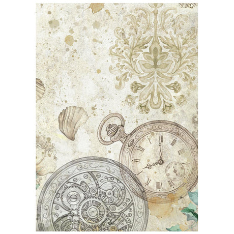 Stamperia Gardens of Time A6 Rice Paper Backgrounds (DFSAK6053)