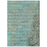 Stamperia Symphony A6 Rice Paper Backgrounds Selection (8pcs) by Sara Alcobendas (DFSAK6055)