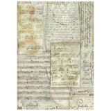 Stamperia Symphony A6 Rice Paper Backgrounds Selection (8pcs) by Sara Alcobendas (DFSAK6055)