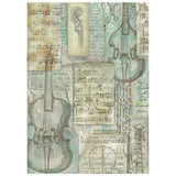 Stamperia Symphony A6 Rice Paper Backgrounds Selection (8pcs) by Sara Alcobendas (DFSAK6055)
