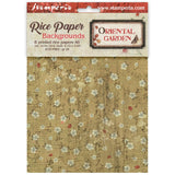 Stamperia Oriental Garden A6 Rice Paper Backgrounds Selection (8pcs) (DFSAK6057)