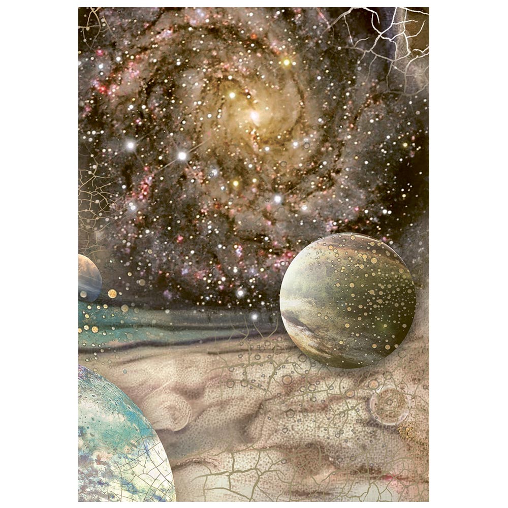 Stamperia Cosmos A6 Rice Paper Backgrounds Selection (8pcs) by Cristina Radovan - DFSAK6060