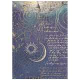 Stamperia Cosmos A6 Rice Paper Backgrounds Selection (8pcs) by Cristina Radovan - DFSAK6060