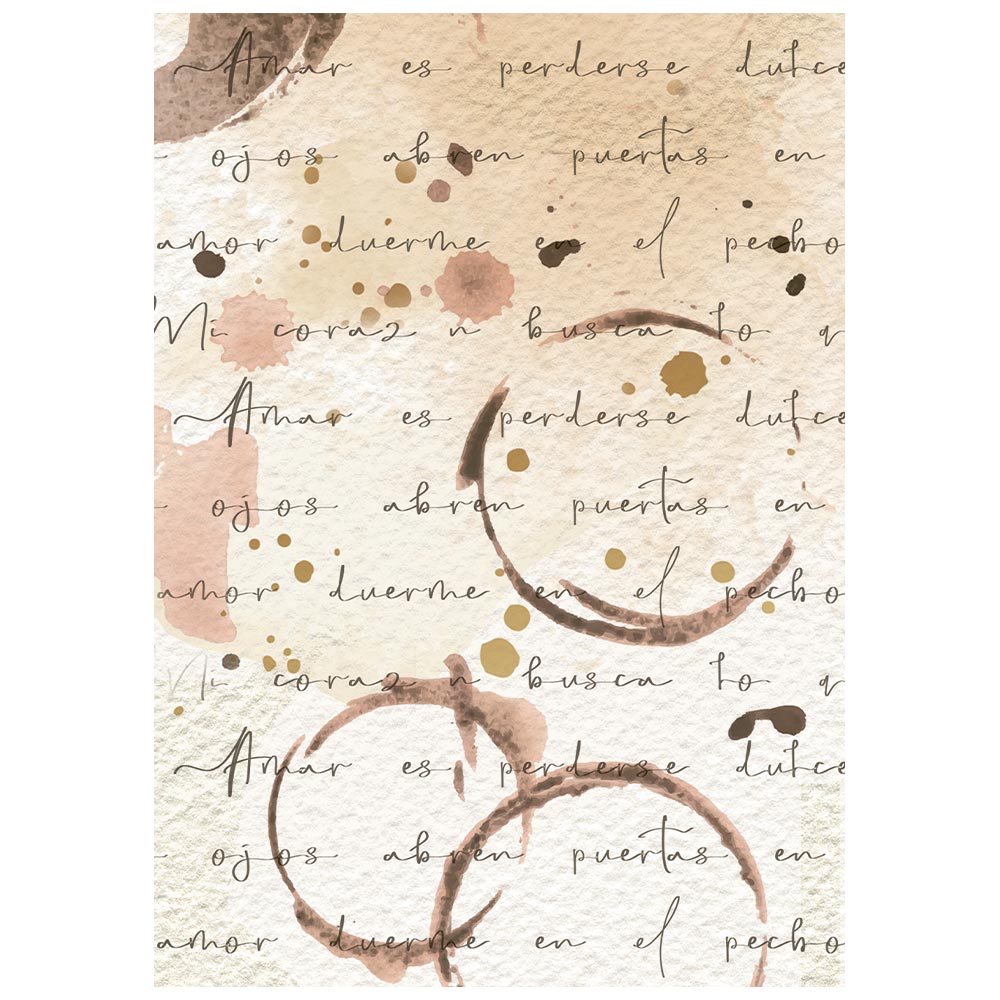Stamperia Flowers and Poems A6 Rice Paper Backgrounds Selection (8pcs) - DFSAK6062