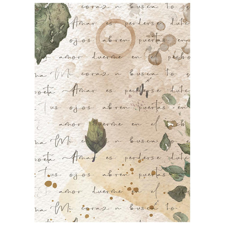 Stamperia Flowers and Poems A6 Rice Paper Backgrounds Selection (8pcs) - DFSAK6062