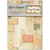 Stamperia Cozy Family A6 Rice Paper Backgrounds Selection (8pcs) - DFSAK6063