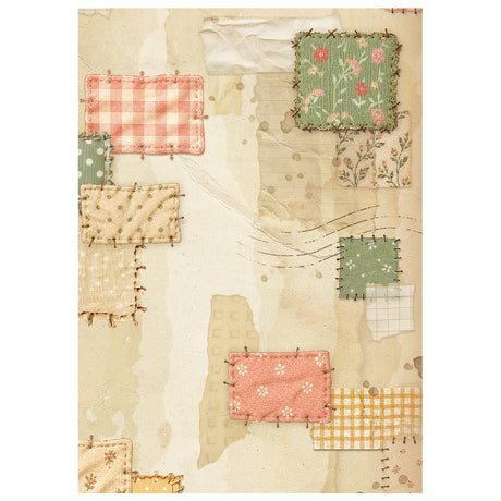 Stamperia Cozy Family A6 Rice Paper Backgrounds Selection (8pcs) - DFSAK6063