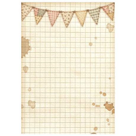 Stamperia Cozy Family A6 Rice Paper Backgrounds Selection (8pcs) - DFSAK6063
