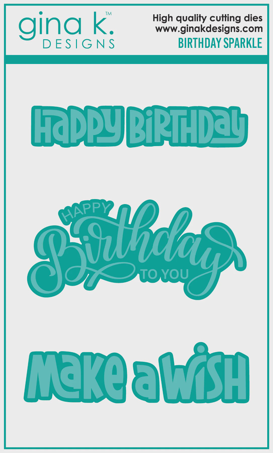 Gina K Designs Bundle- Birthday Sparkle stamp and dies