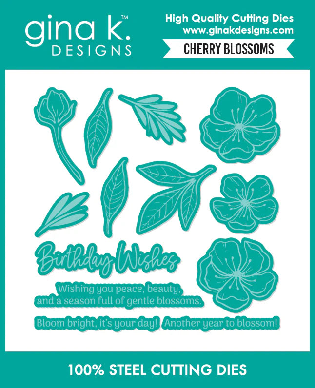 Gina K Designs Bundle - Cherry Blossoms Stamp & Die