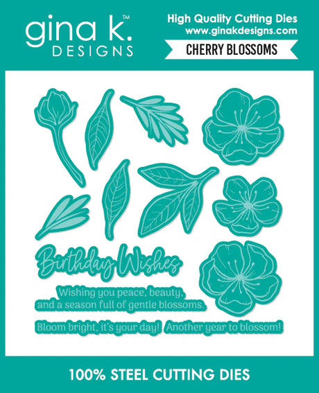 Gina K Designs Bundle - Cherry Blossoms Stamp & Die