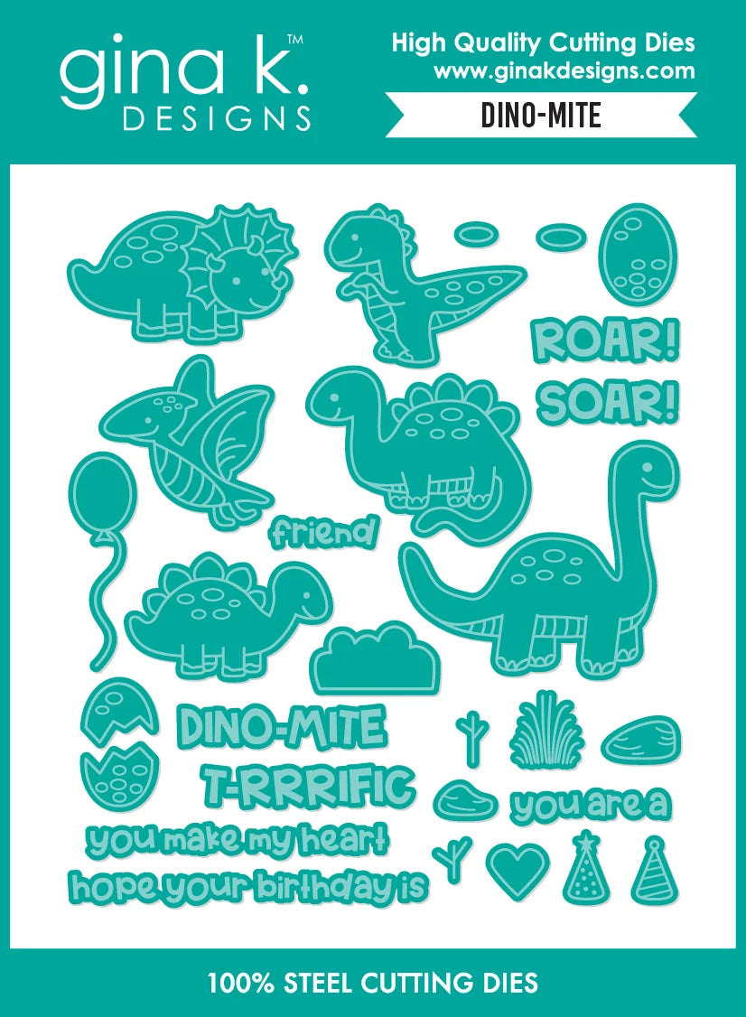Gina K Designs Bundle - Dino-mite Stamp & Die