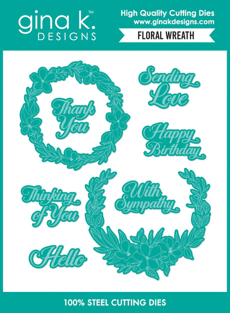 Gina K Designs Bundle - Floral Wreath Stamp & Die