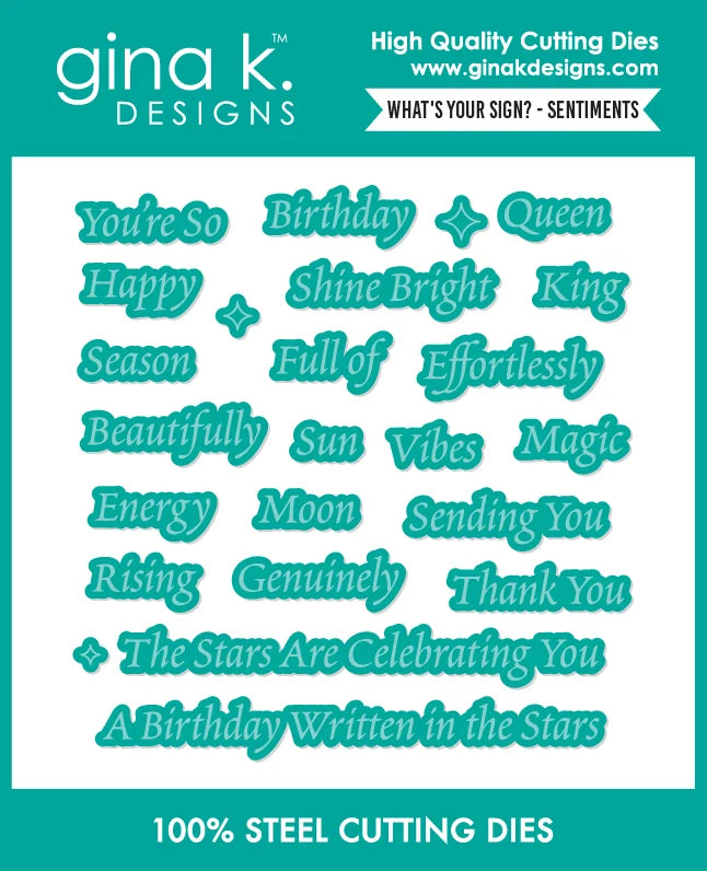 Gina K Designs Bundle – What's Your Sign? – Sentiments