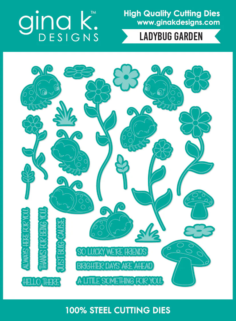 Gina K Design Bundle - Ladybug Garden (DG22) & Die Bundle
