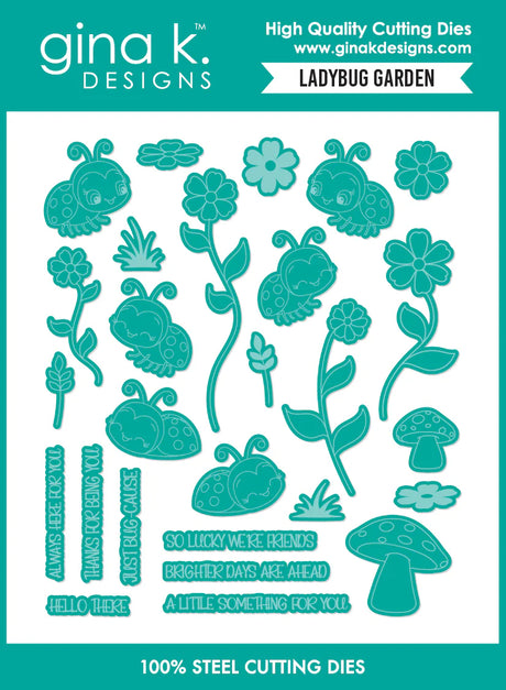 Gina K Design Bundle - Ladybug Garden (DG22) & Die Bundle