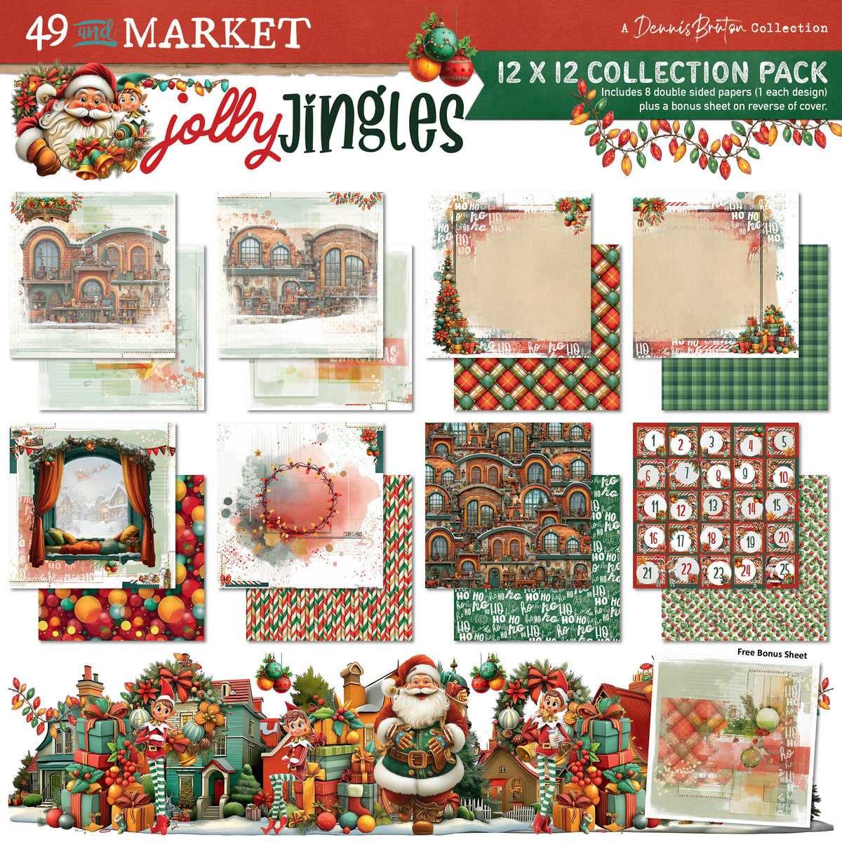 49 & Market Jolly Jingles 12x12 Collection Pack - DJJ-38040