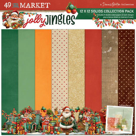 49 & Market Jolly Jingles 12x12 Solids Collection Pack - DJJ-38057