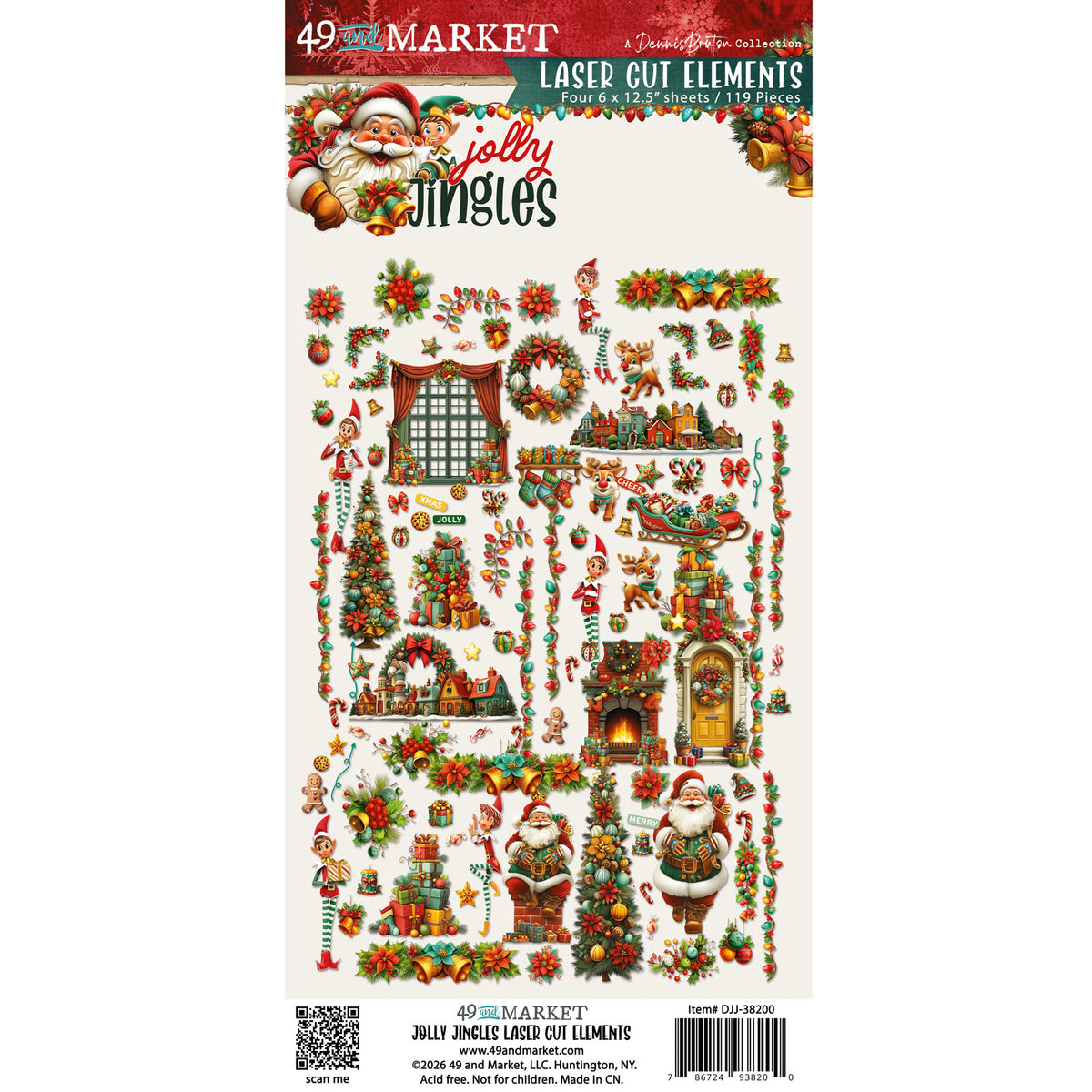 49 & Market Jolly Jingles Laser Cut Elements - DJJ-38200