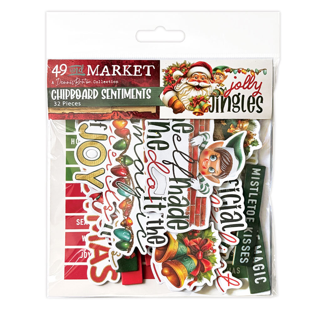 49 & Market Jolly Jingles Chipboard Set - DJJ-38231