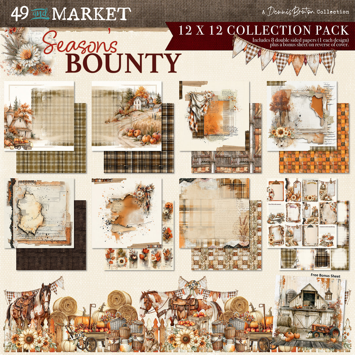 49 & Market Season's Bounty 12x12 Collection Pack - DSB-38507
