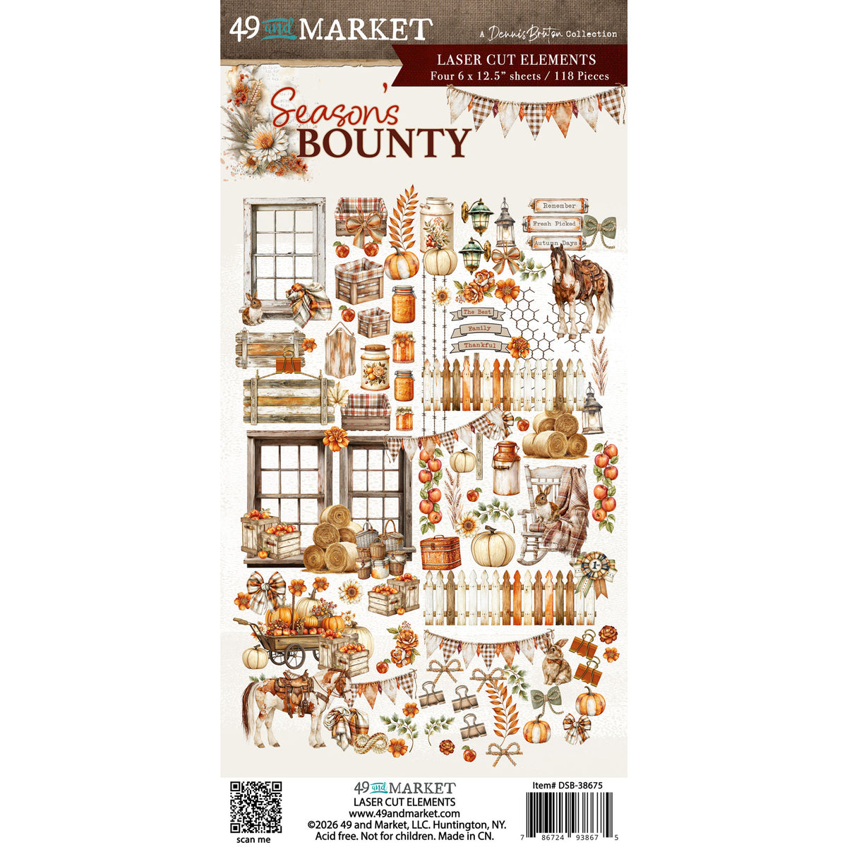 49 & Market Season's Bounty Laser Cut Elements - DSB-38675