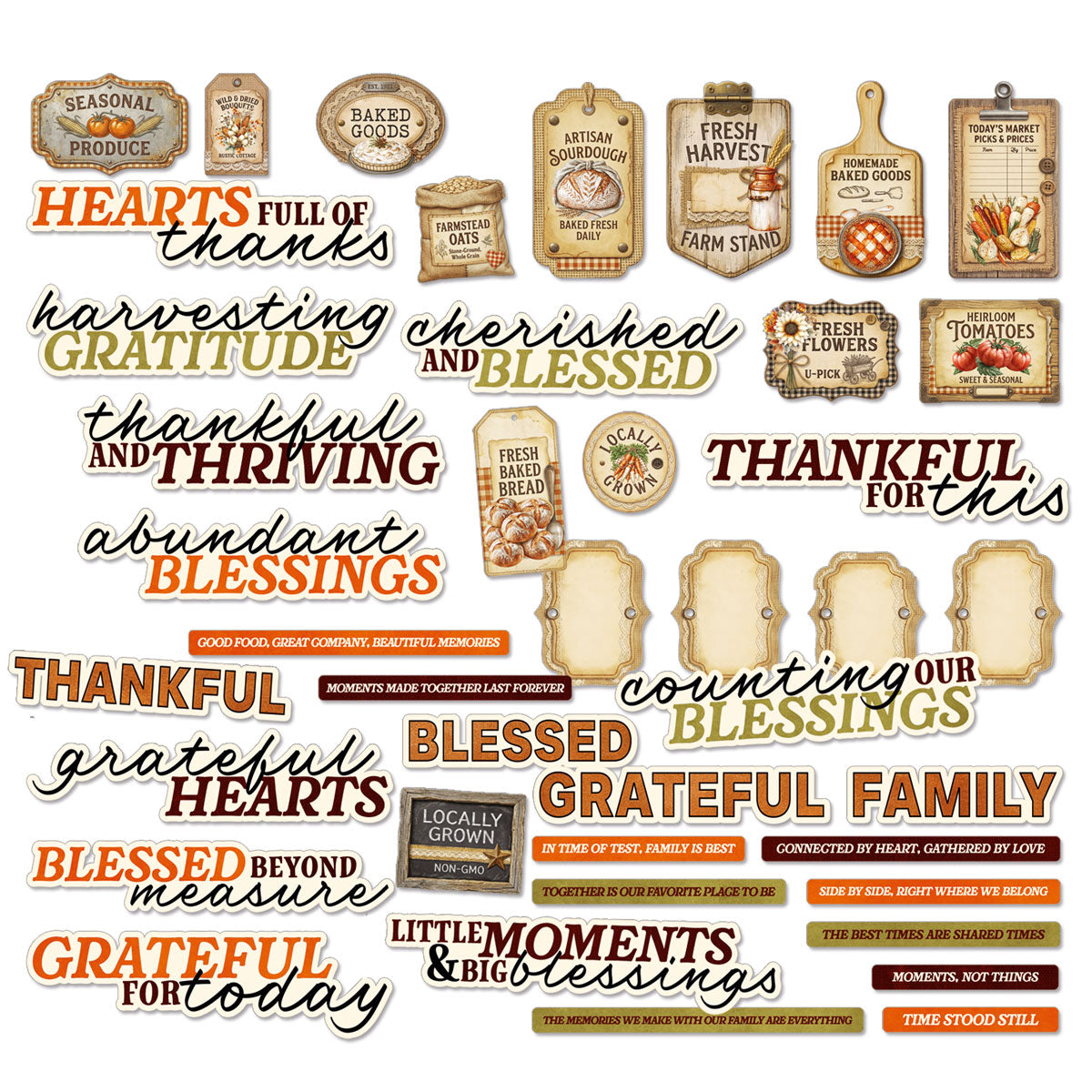49 & Market Season's Bounty Chipboard Set - DSB-38712