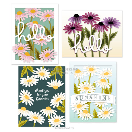 Concord & 9th Daisy Delight Stamp Set (4 x 4) & Die Bundle