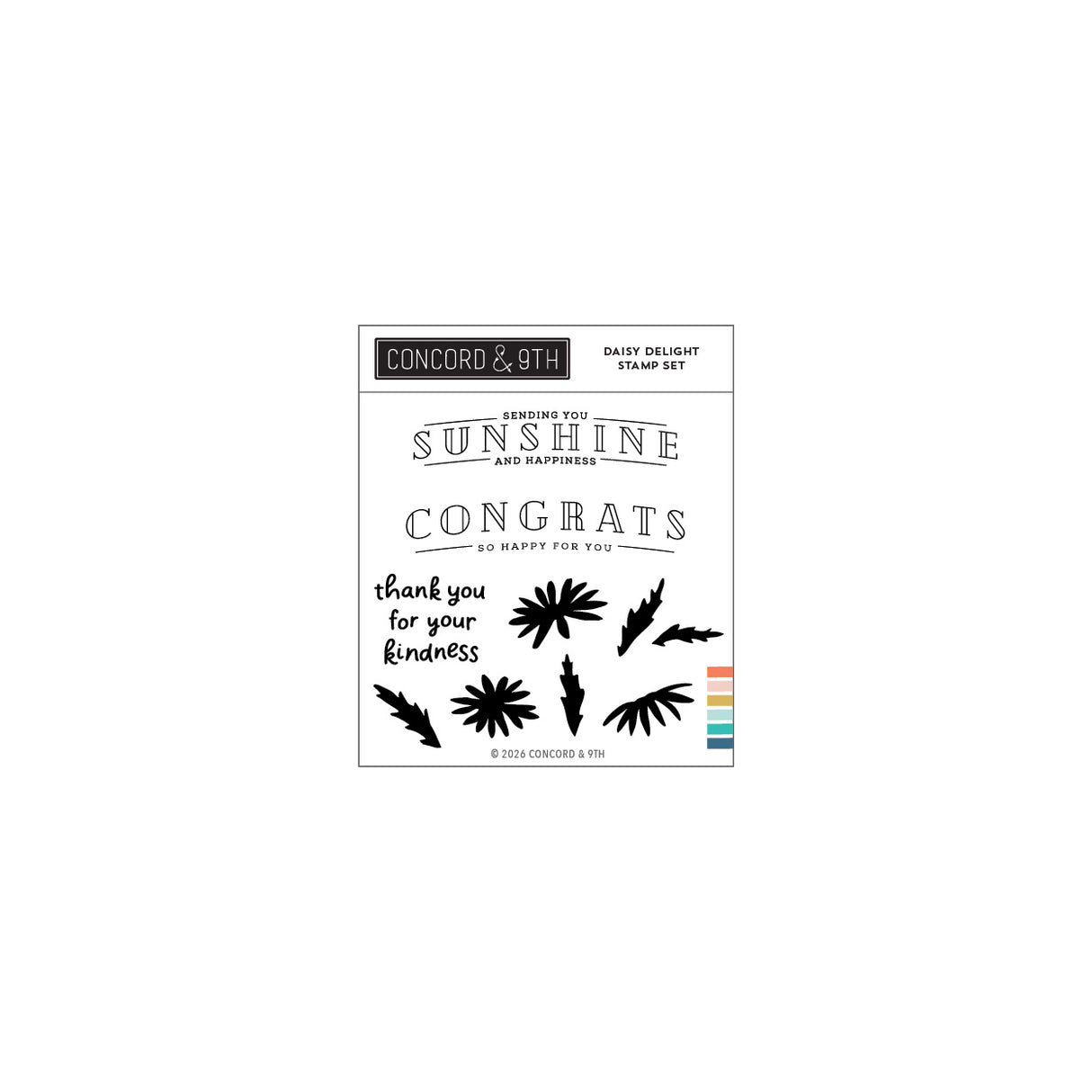 Concord & 9th Daisy Delight Stamp Set (4 x 4) & Die Bundle