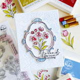 Pinkfresh Studio Blossom Medallion Stamp / Die/ Stencil Bundle