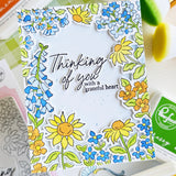 Pinkfresh Studio Sunlit Garden Cling Stamp / Stencil/ Die Bundle