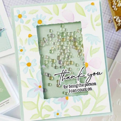 Pinkfresh Studio Wildflower Notes Stencil - 330526