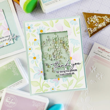 Pinkfresh Studio Retro Camp Days Stamp/ Die/ Stencil Bundle