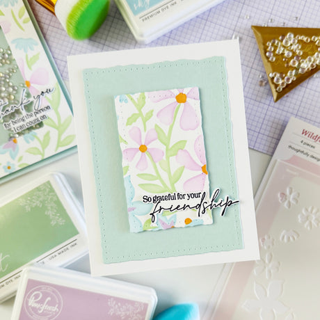 Pinkfresh Studio Dotted Nested Deckled Rectangles Die - PF186ES