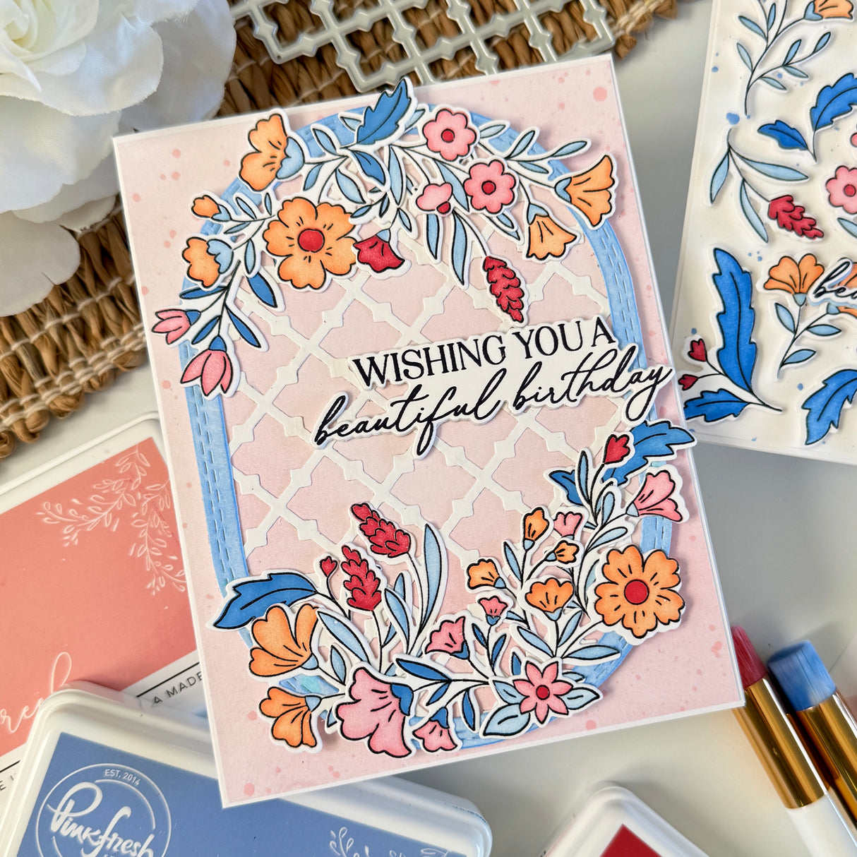 Pinkfresh Studio Trellis coverplate die