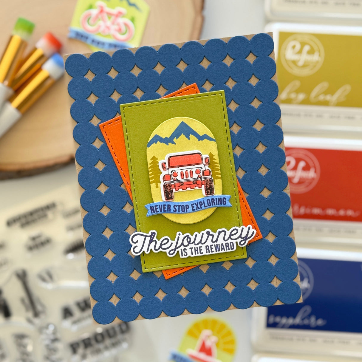 Pinkfresh Studio Mark the Moment stamp/ Stencil / Die Bundle