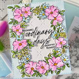 Pinkfresh Studio Garden Grace stamp, Die, Stencil and Washi Bundle