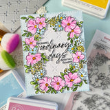Pinkfresh Studio Garden Grace stamp, Die, Stencil and Washi Bundle