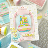 Pinkfresh Studio Lantern Landscapes stencil/ Die Bundle