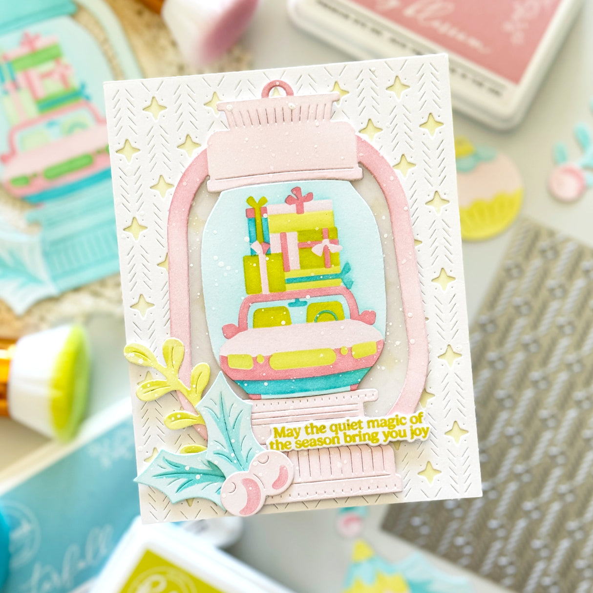 Pinkfresh Studio Timeless Tidings stencil/ Die Bundle