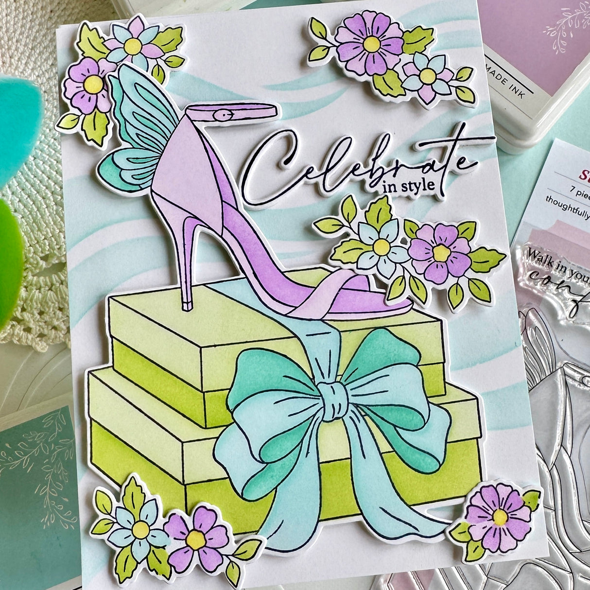 Pinkfresh Studio Step into Style Stamp, Die & Stencil Bundle