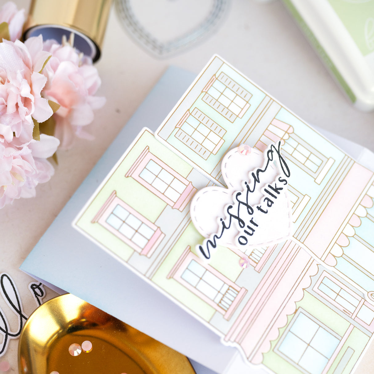 Pinkfresh Studio Darling District Stamp, Die & Stencil Bundle
