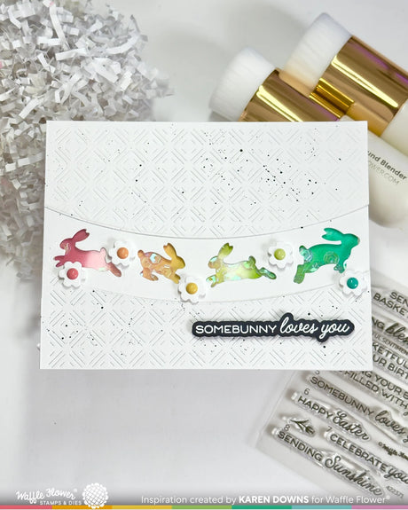 Waffle Flower Craft Dashed Diamond Texture Die