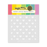 Waffle Flower Craft Dashed Lattice Hearts Stencil