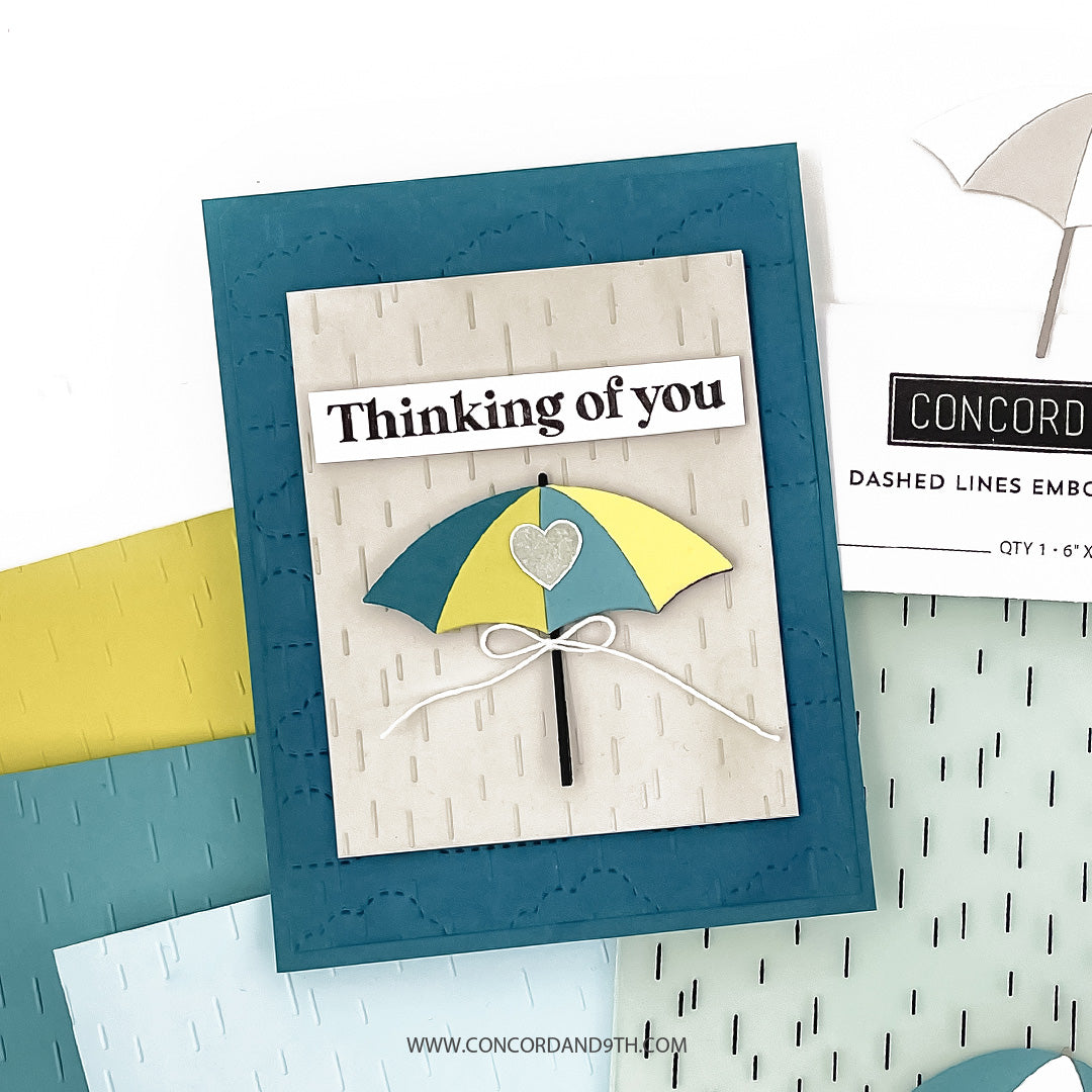 Concord & 9th Dashed Lines Embossing Folder