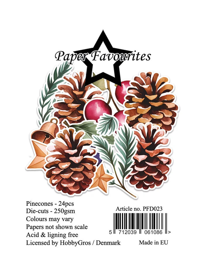 Paper Favourites Die-Cuts A7 Pinecones (24pcs) (PFD023)