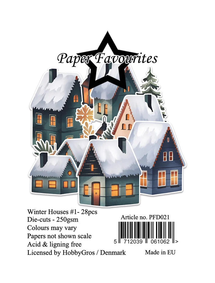 Paper Favourites Die-Cuts A7 Winter Houses #1 (28pcs) (PFD021)