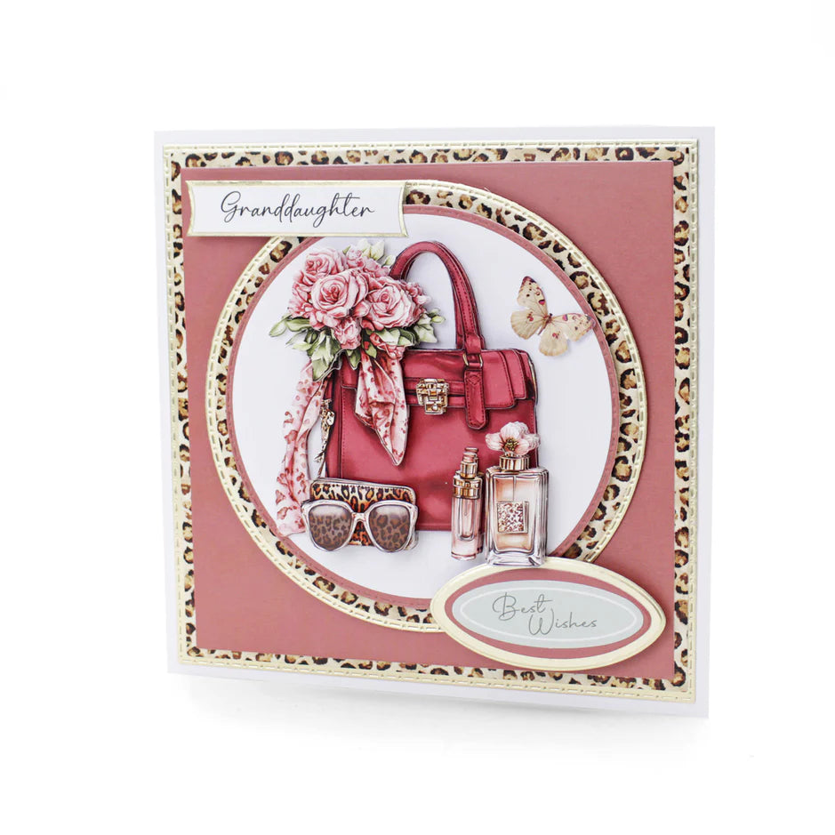 Katy Sue Designs Die Cut Decoupage - Blush & Bloom Beauty Bag (pack of 3)